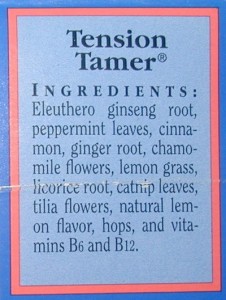 Tension Tamer Tea Ingredients