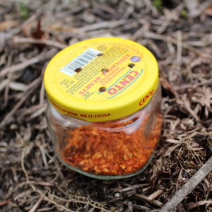 Sprinkle on the hot pepper flakes for a garden pest deterrent.